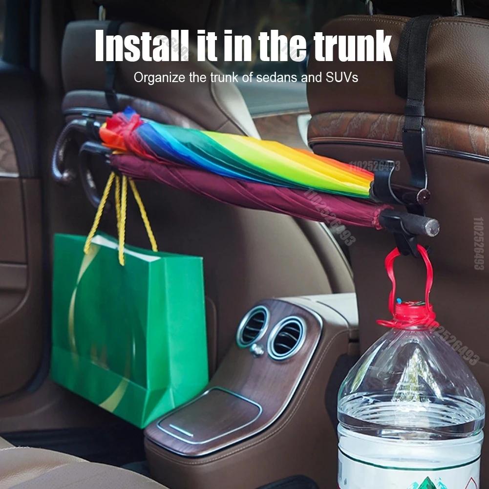 2 шт. крючок для заднего сиденья автомобиля многофункциональный держатель для заднего подголовника регулируемый держатель для зонта багажника аксессуары для салона автомобиля