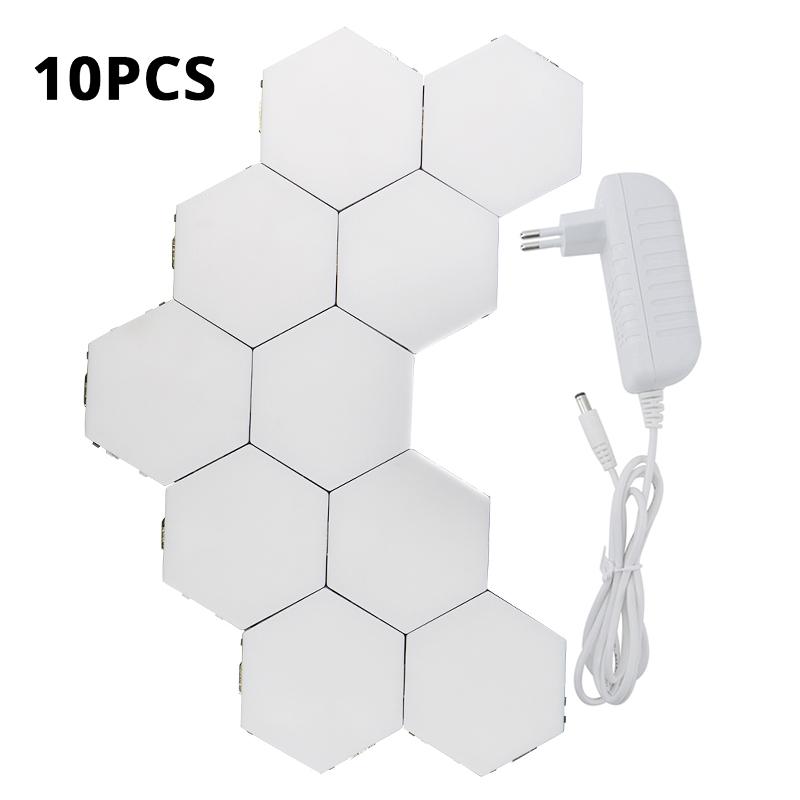 Квантовая лампа, светодиодная панель, магнитные шестиугольники, модульный сенсорный сенсорный светильник, DIY настенное креативное украшение, светодиодная краска