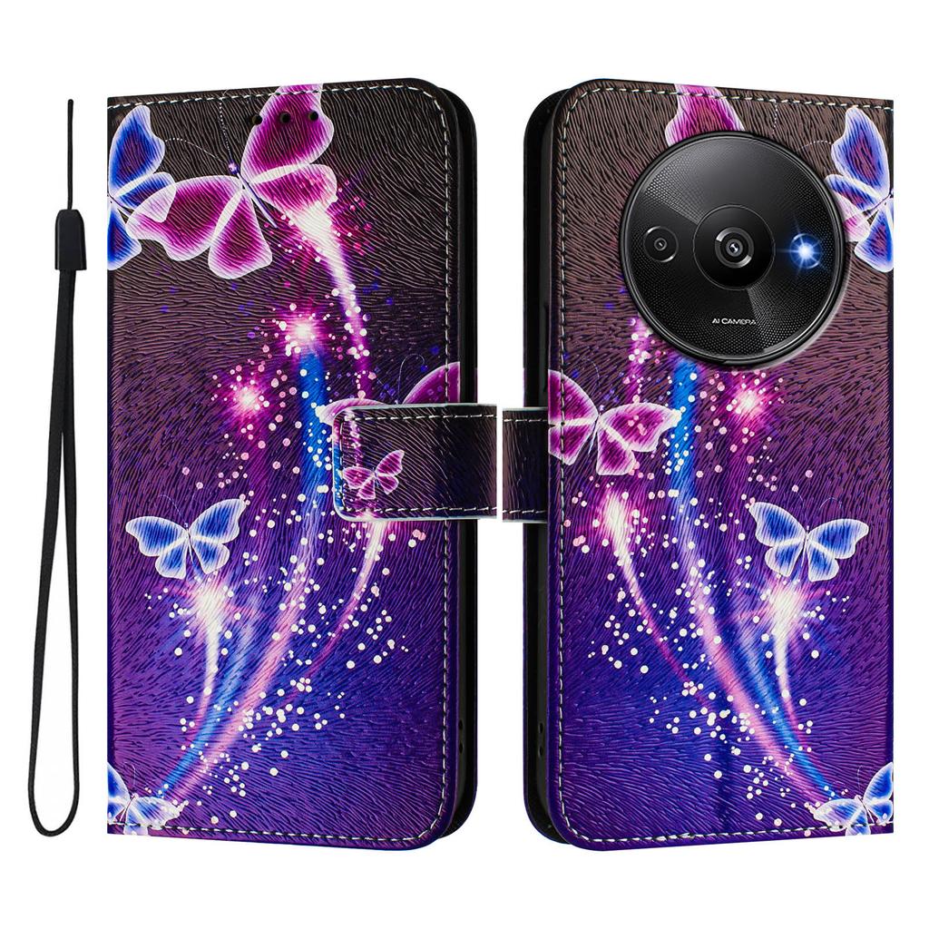 Роскошный кожаный чехол-кошелек с рисунком бабочки фейерверка, чехол-книжка из искусственной кожи для Xiaomi 6X 11 12, Redmi 6 7 8 9 10 12, Redmi Note 7 8 9 10 11...