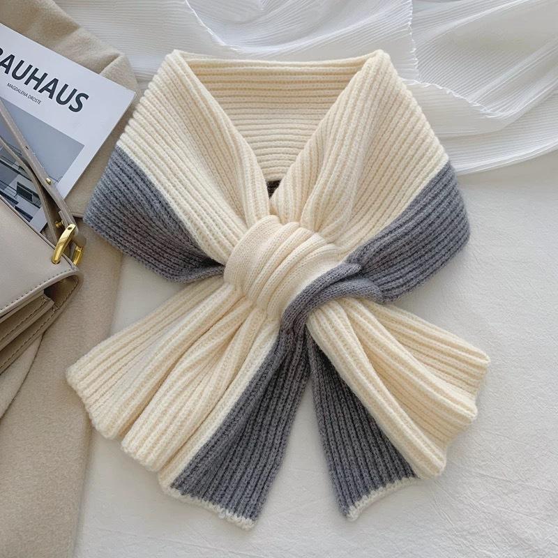 1Pc Korean Style Knitted Scarf Women Headscarf Knitted Scarf Multi-Functional Warm Knitted Scarf