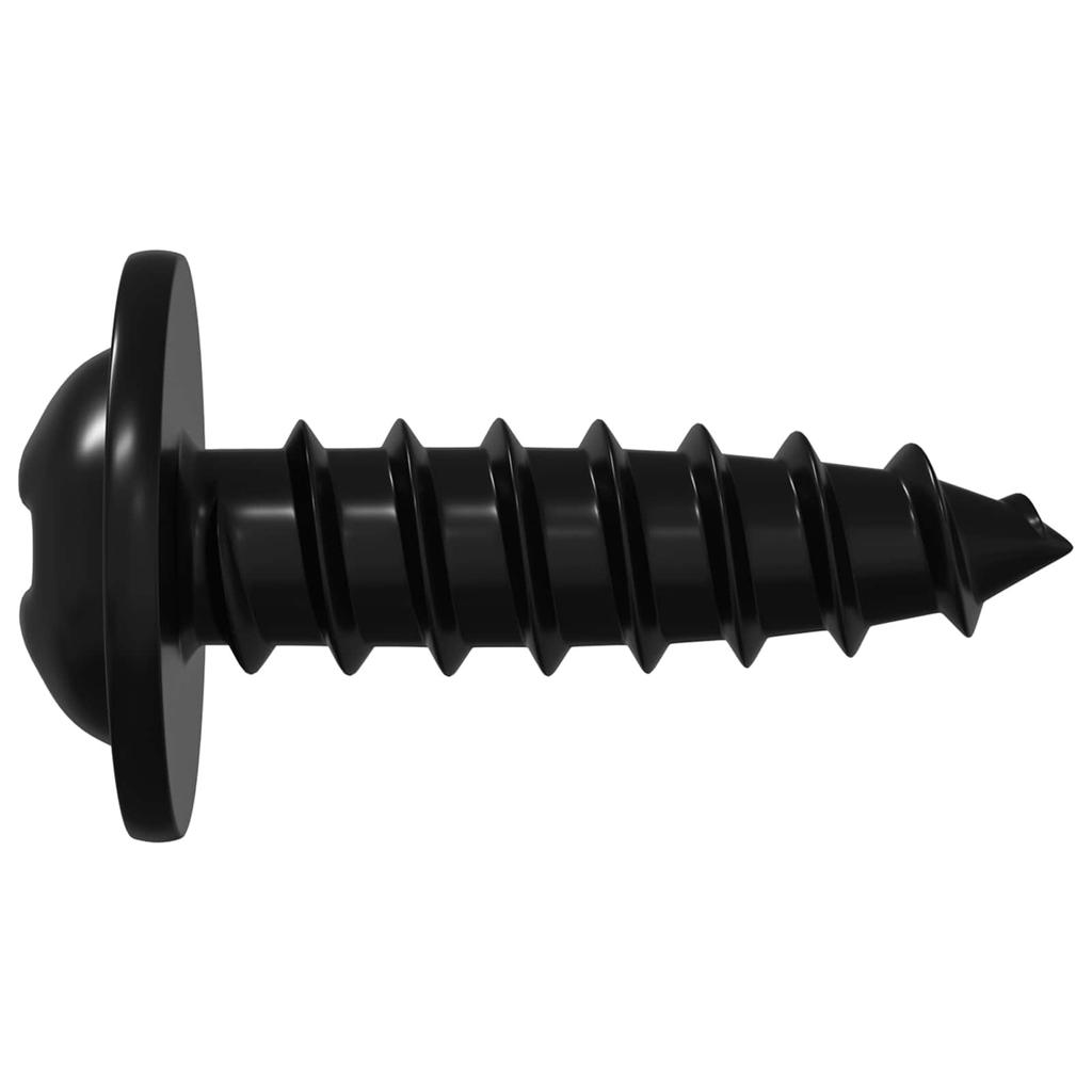 Self Tapping Nail 12 pcs Black 3.5 x 12 mm Iron