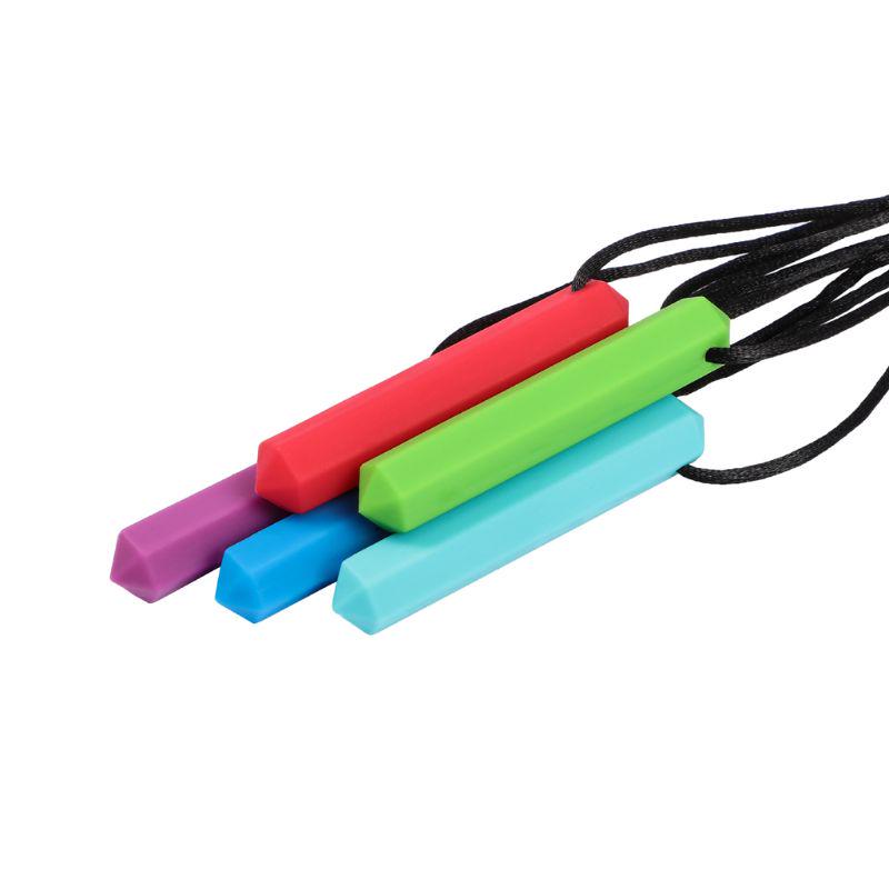 Sensory Crayon Teether Necklace Best Tools for Autism and Teething Chewy Toys