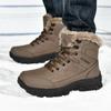 Winter Snow Boots Men Plush Lace-up Warm Anti-slip Shock-absorbing High-top Casual Shoes Men Soft Comfortable Hiking Shoes Men