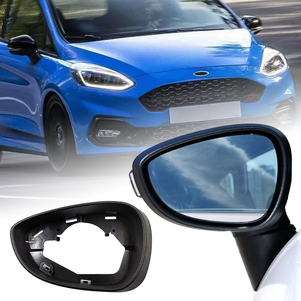 Корпус бокового зеркала заднего вида автомобиля, держатель рамки, глянцевое стекло, рамка зеркала заднего вида, аксессуары для Ford Fiesta MK7 09-15