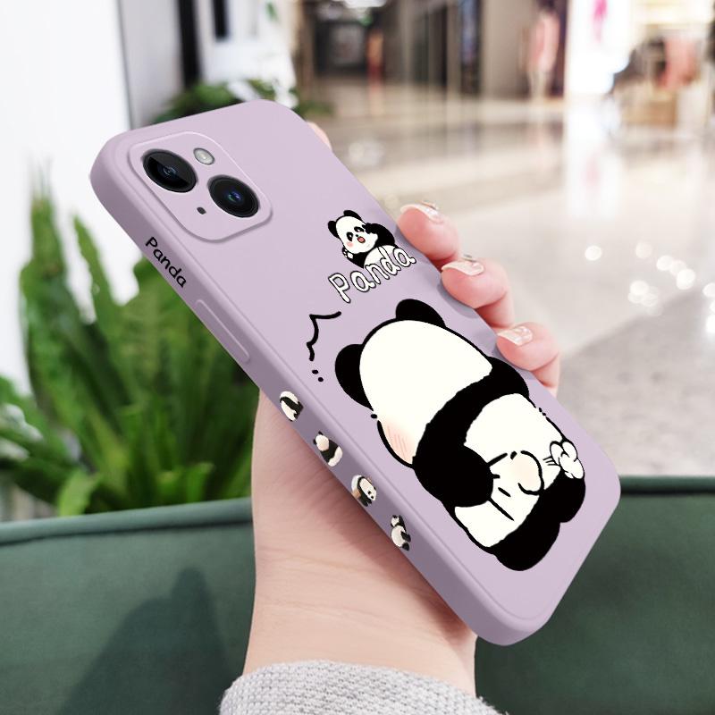 Чехол для телефона 'Щекочущая панда' для iPhone 16 16e 15 14 13 12 11 XR XS SE2 SE2020 8 7 6 6S Plus Pro Max Mini Силиконовый чехол