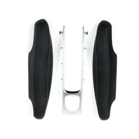 Real Leather Side + Silver Middle Car Remote Key Case For Porsche Panamera 17 18