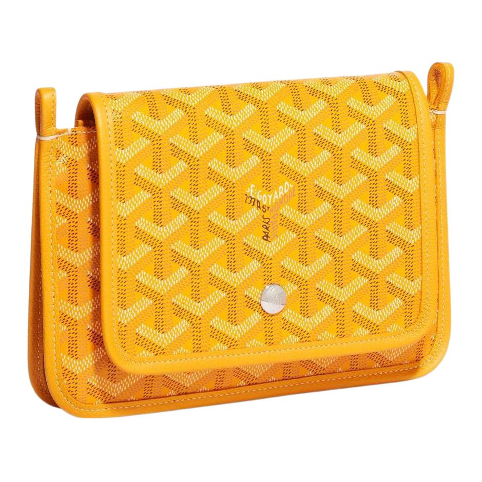Goyard Plumet Y Монограмма Много карманов Съемный плечевой ремень Холст и Кожа WOC Конверт Клатч Сумка через плечо Сумка на плечо Унисекс сумки PLUMETPMLTY