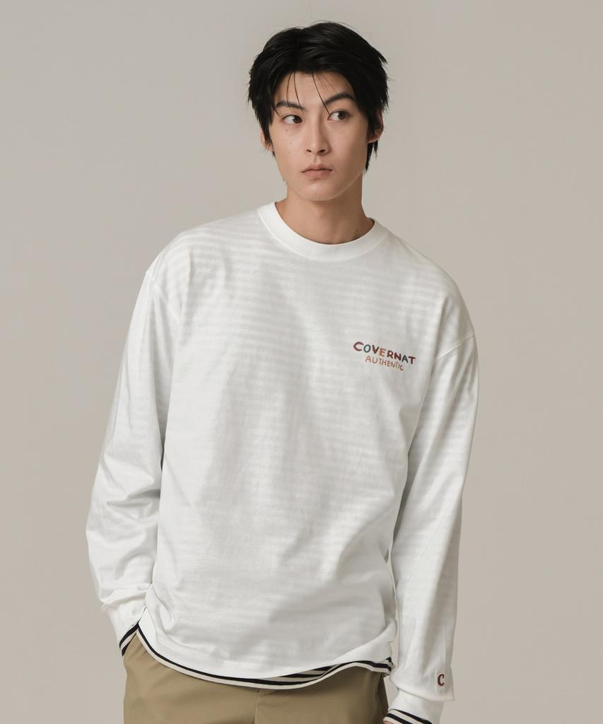 COVERNAT Iceland Line Graphic Long Sleeve White