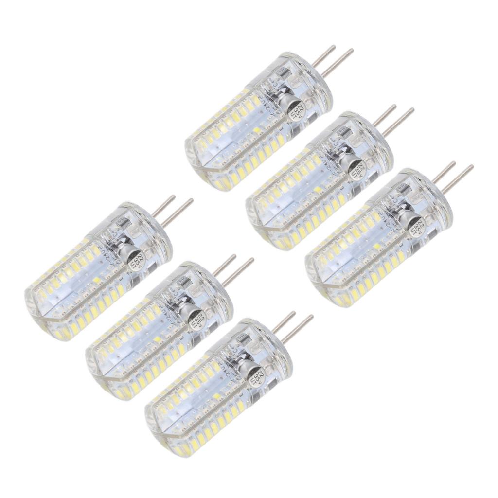 6Pcs GY6.35 LED Bulbs 5W AC 12V Warm White 2700 To 3000K White 6000 To 6500K 500LM 72LED Light