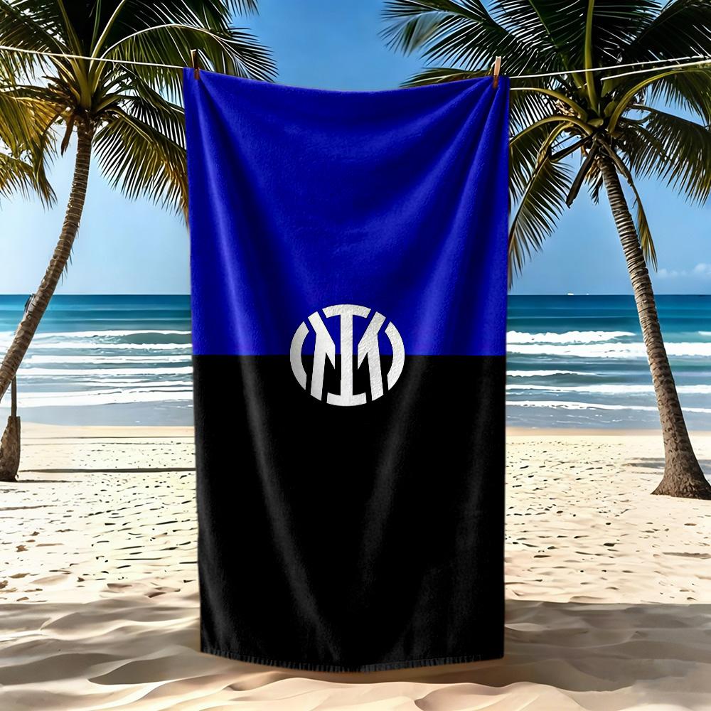 Inter Milan Beach Towel Super Soft Microfiber Quickdry Fabric Comfortable Lightweight