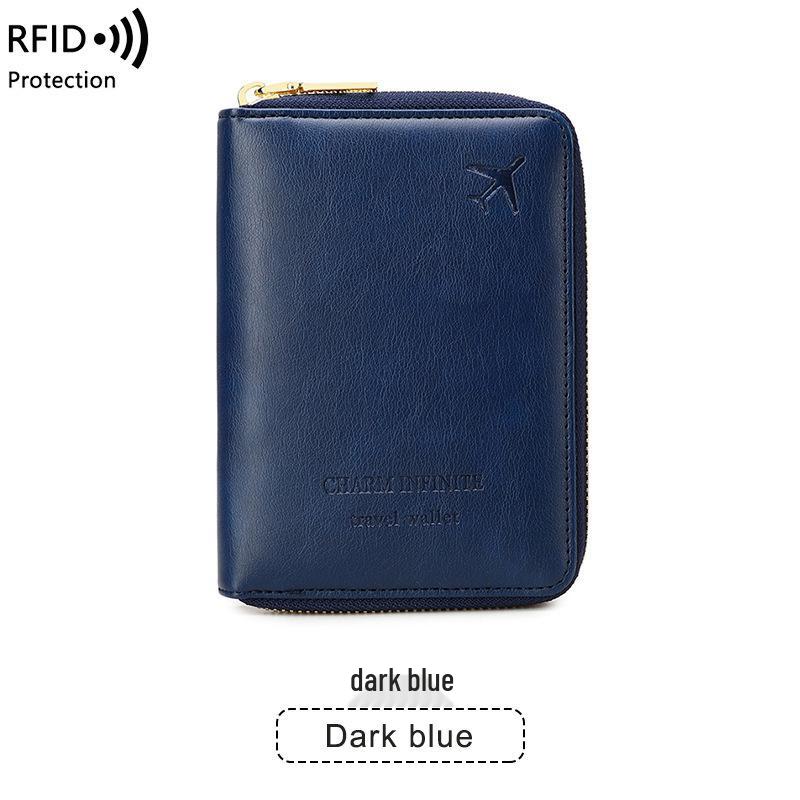 2024 Держатель для паспорта с RFID-защитой: Многофункциональная дорожная сумка-органайзер на молнии