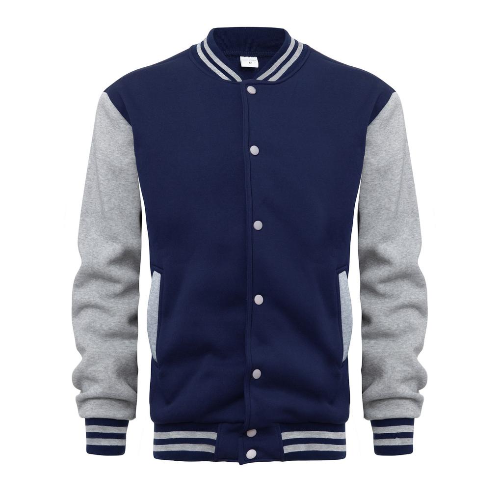 Winter Men's Hoodie with Fleece Cardigan Jacket, Button Zipper Baseball Jacket, Casual Men's Jacket