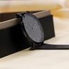 BUREI Men's Analog Quartz Watch, Waterproof, Date Display, Black, Popular Brand, Simple and Stylish Business Watch with Milanese Mesh Strap