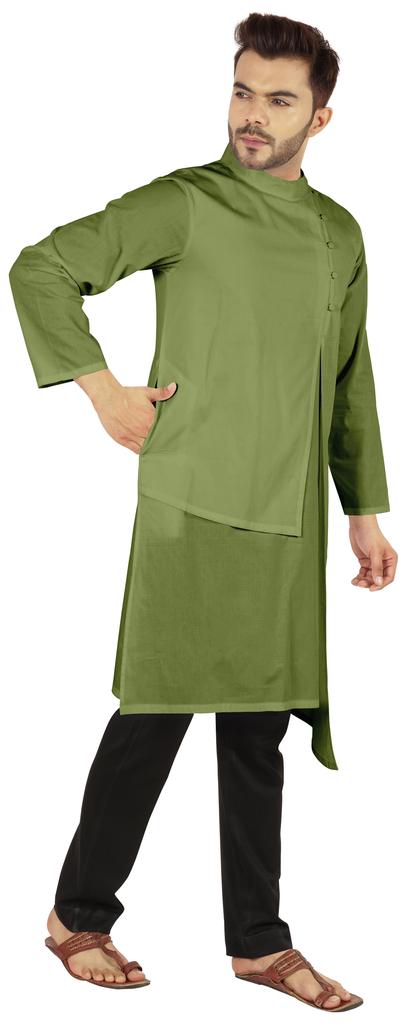Atasi Индийский дизайнерский Курта для мужской вечерней одежды Однотонный цвет Этнический Длинный