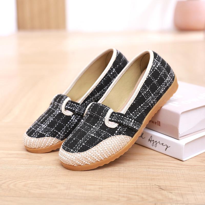 Women's Spring and Autumn New Anti Slip Cow Sole Single Shoes Comfortable Soft Sole One Step Casual Shoes