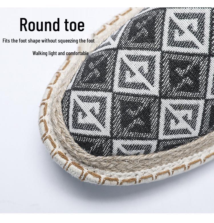 Мужские летние льняные слипоны 2025 года: Модный, дышащий стиль рыбака из старого Пекина