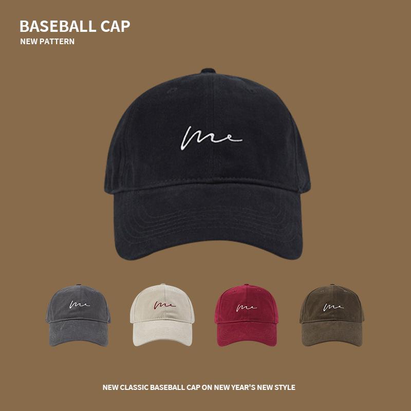Women's large head circumference baseball cap, men's trendy niche design, versatile sports cap, Korean style duckbill cap that makes the face look