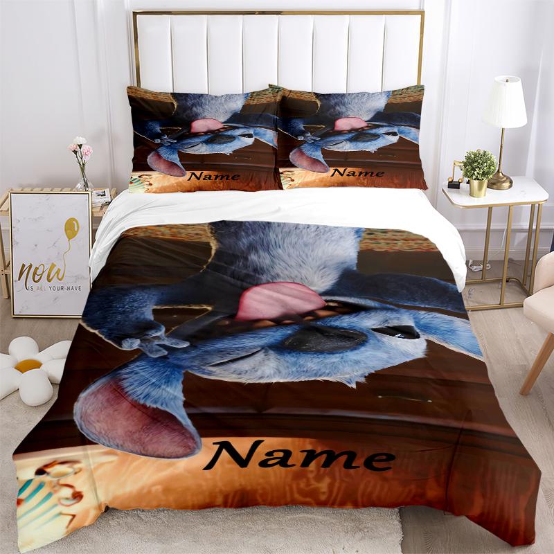 Custom Textile Stitch Adventure Bedding 3 Piece Set HD Print Duvet Cover Pillowcases for Teens Adult Bedroom Decoration