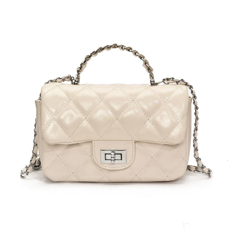 Корейская версия трендовой моды горячая распродажа Xiaoxiangfeng высокое чувство портативная маленькая квадратная сумка универсальный темперамент бриллиантовая цепочка сумка через плечо