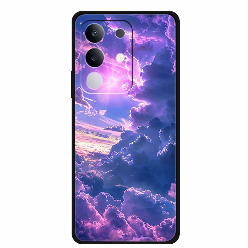 For vivo T4x Cover Silicone TPU Phone Case Funda for vivo T4x 5G V2437 Black Back Bumper Soft Protector Cartoon Anime Cute Capa