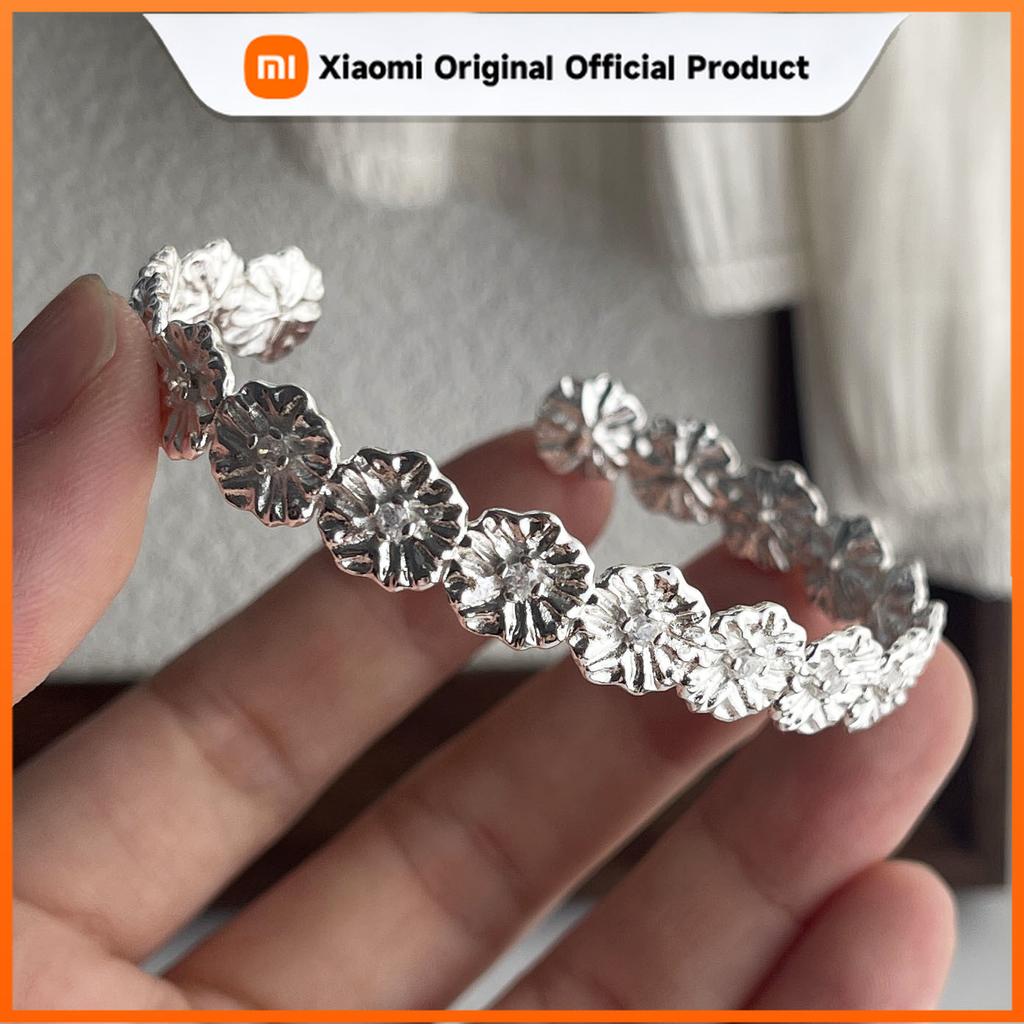 Xiaomi 100% Solid 925 Sterling Silver Retro Bracelet for Women Men Vintage Handmade Belt Bracelet Birthday Gift