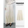 Za2025 Summer New Women Clothes Versatile Drape Elegant Mid-Length Pleated Skirt 05299584 250