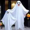 Cosplay Halloween Cloak Cape White Ghost Cosplay Costume Creative Ghost Poncho Robe  Festival