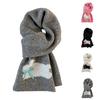 Ladies' Solid Color Soft And Sticky Knitted Cute Scarf And Scarf