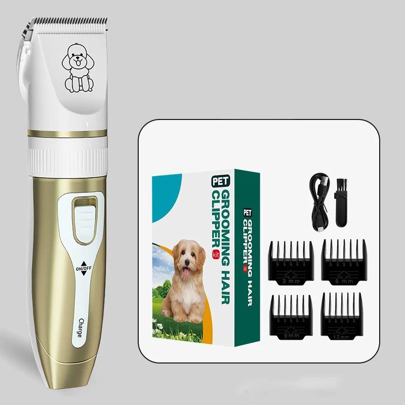 Rechargeable Dog Hair Cutting Machine Set Professional Dogs Haircut Machine Puppy Grooming Equipment Hair Trimmer Pets Beauty