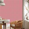 Geometric diamonds wallpaper red and coral 50x1000