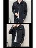 2025 Spring Men's Slim Fit Korean Style Denim Jacket, Plus Size Fashion Casual Cardigan Coat
