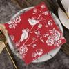 20pcs 2-ply 33cm Foodgrade Chinese Red Style Colourful Printed Paper Napkin Pure Wood Pulp Paper