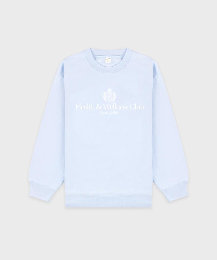 SPORTY&RICH H&W Crest Crewneck Unisex - Ciel R265Auw021