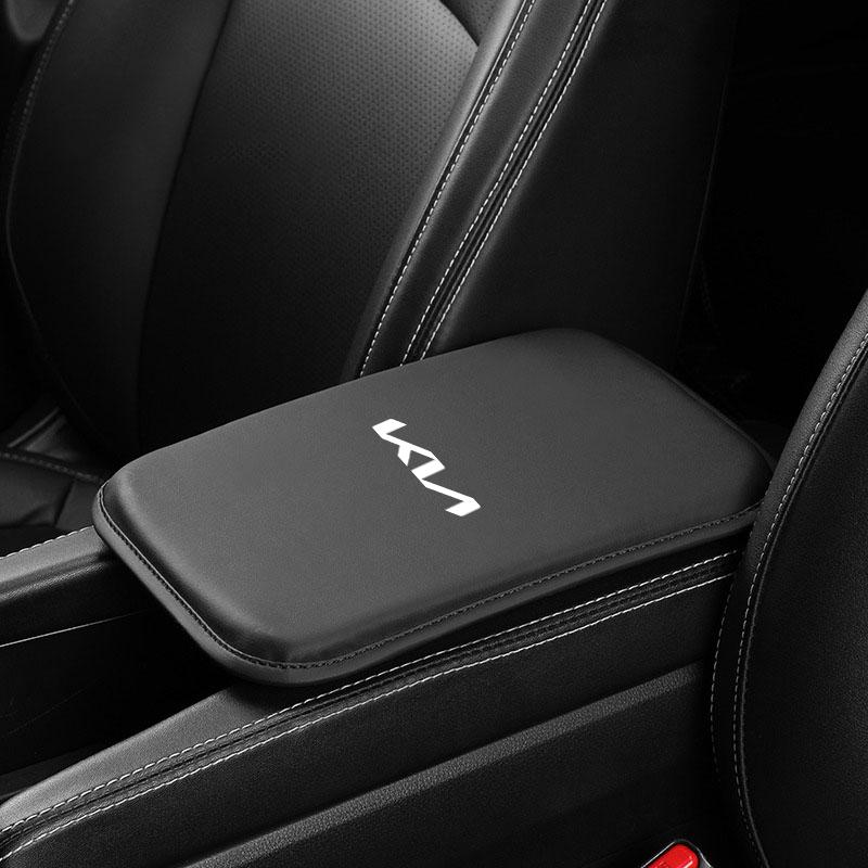 Leather Car Armrest Cushion Storage Box Cover Pad For KIA Rio Ceed Sportage Cerato Soul Sorento Picanto Optima AccessoriesWE5