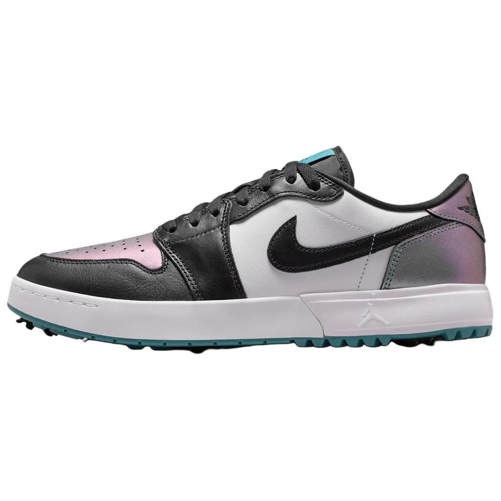 Кроссовки Air Jordan 1 Low Golf Chameleon Унисекс Черный Минеральный-Бирюзовый Черный-Белый IQ3417-300