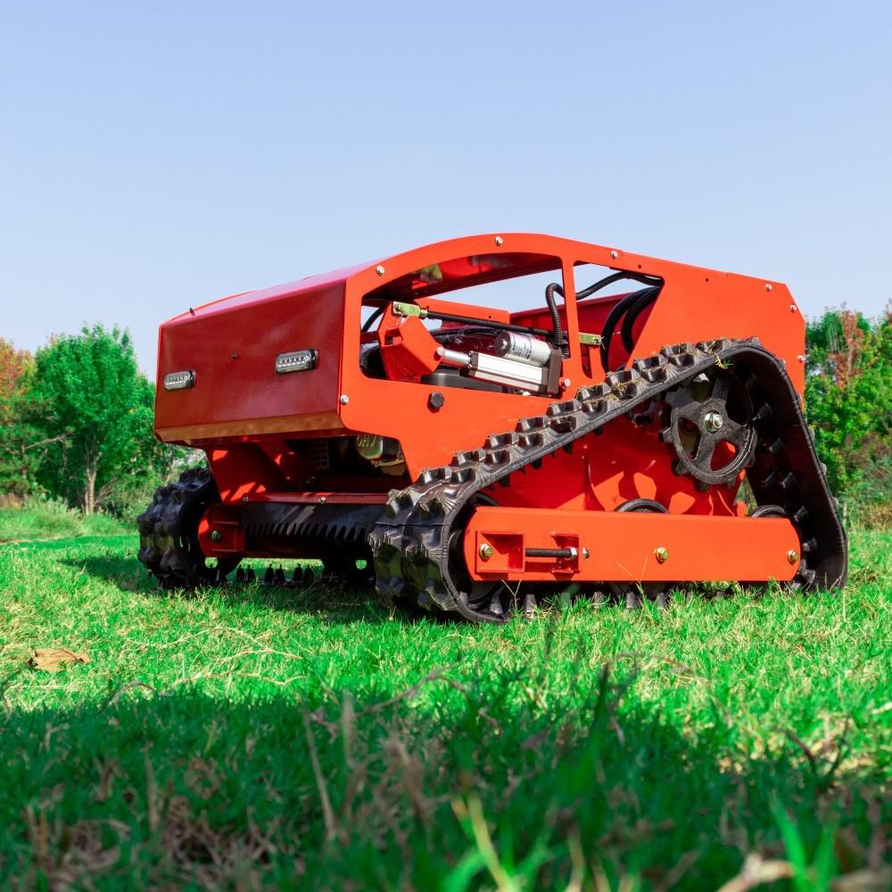 HT550 Smart Remote Control Lawn Mower: USA-Ready Mulching & Garden Crawler Model