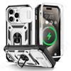 Case For iPhone 16 15 14 13 12 11 Pro XS Max XR Plus Camera Slide Military Grade Armor Protection 360 Degree Rotate Armor Cover