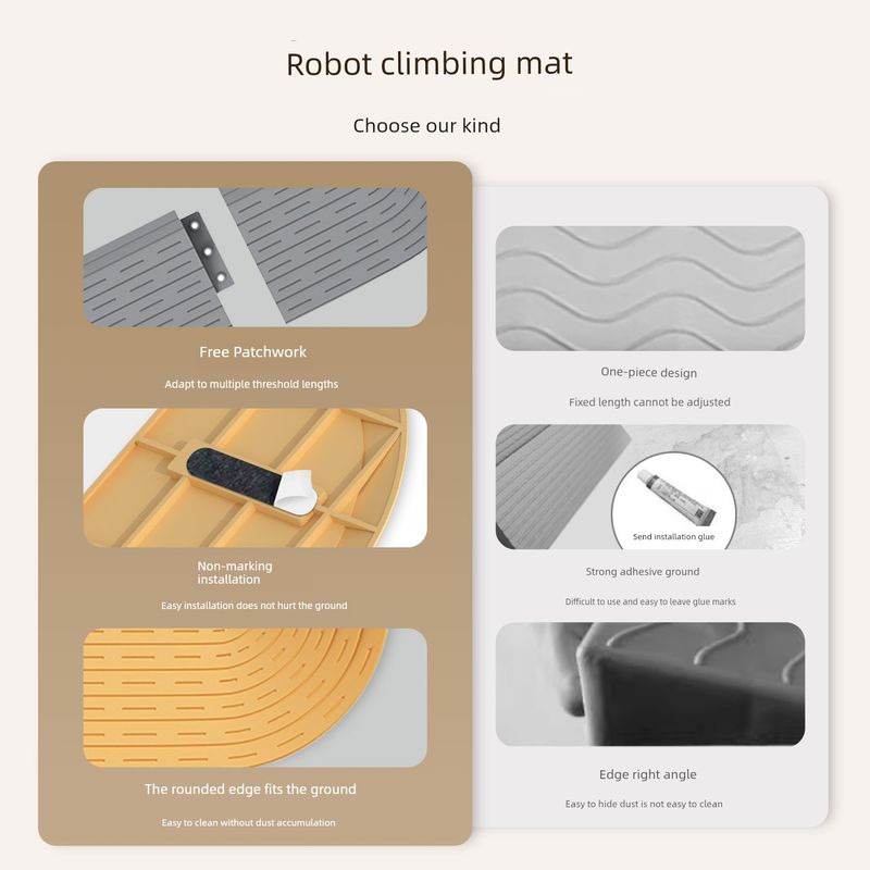 Sweeping Robot Climbing Mat Suitable for Xiaomi Ecovacs Stone Chasing Dajiang Cloud Whale Threshold Bar Ramp Mat