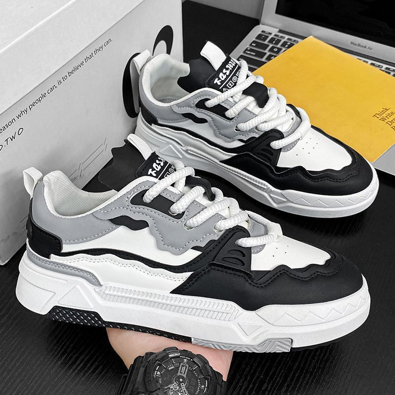 Новые кроссовки мужские водонепроницаемые спортивные туфли для мальчиков школьные кроссовки на платформе дизайнерские беговые кроссовки модные на шнуровке вулканизированные кроссовки