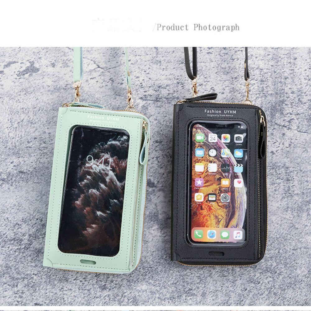 PU Leather Touch Screen 6 Colors Women Wallet Fashion Crossbody Phone Bag Female