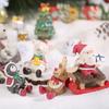 Handmade Santa Claus & Reindeer Sleigh Resin Desktop Ornaments