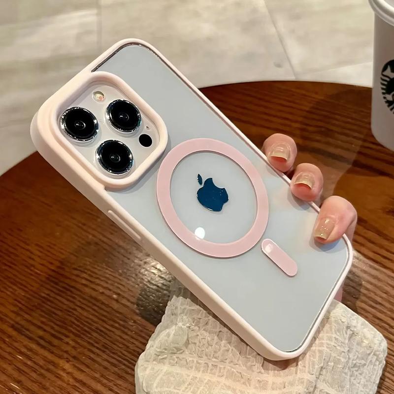 Luxury Magsafe Transparent Case For iPhone 16 15 14 13 12 11 Pro X XR XS Max 7 8 Plus 16E Magnetic Wireless Charge Phone Cover