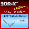 YO-ZURI 3DR-X Jerkbait Floating Fishing Lure 80mm 9g Sunset Shad Bass Fishing Bait with 3D Prism Scale