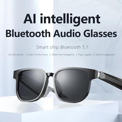 Умные очки Bluetooth с искусственным интеллектом, солнцезащитные очки с функцией подавления шума и защитой от синего света, наушники с защитой от ультрафиолета для мужчин и женщин