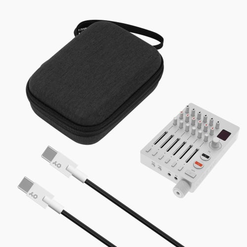 Geekria Audio Interface Carrying Case Compatible with Teenage Engineering TX-6, EVA Hardshell Portable Travel Bag (Dark Gray)