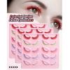 10Pair Fluffy Colored False Eyelashes Natural Color Lashes Extension Cat Eye False Eyelashes  Women