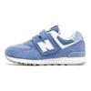 New Balance 574 Детские кроссовки на липучке Little Kid Mercury Blue, белые PV574FDG