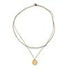Coin Surgical Steel Layered Chain Pendant Necklace