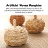 Dining Table Decoration Artificial Pumpkin Decoration Table Centerpiece Harvest Straw Pumpkins