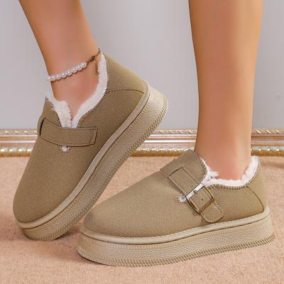 Женские меховые зимние сапоги на плоской подошве до щиколотки, туфли на платформе, зимняя мода, теплые, новые, прогулочные, короткие сапоги, уютные, трендовые, женские, Zapatillas